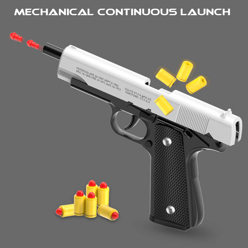 Catapult Launcher Toy - M1911 Colt ของเล่น Gunman ปืน, Soft