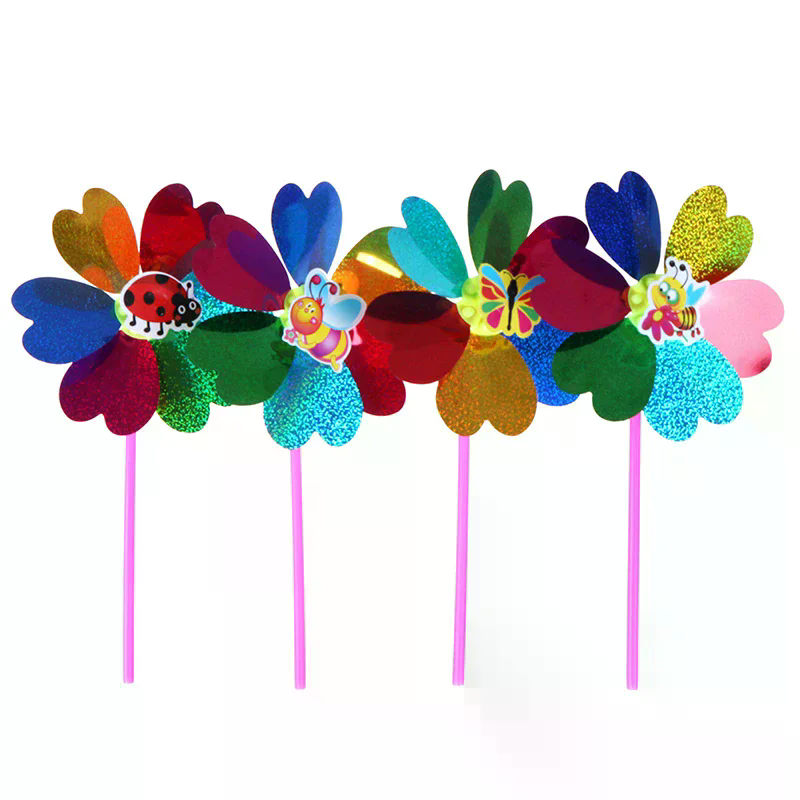 Kids Yard Toys - กังหันลมประดับเลื่อมหลากสีสัน ของตกแต่งบ้าน สวน สนามหญ้า ของเล่นเด็ก สไตล์สุ่ม