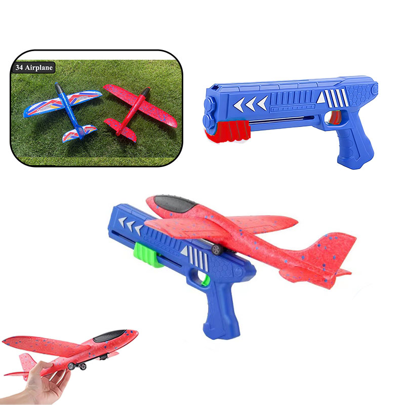 Catapult Launcher Toy - HH Kids เครื่องยิงเครื่องบินโฟมขนาด 24/34 ซม. ของเล่นกลางแจ้งสำหรับเด็กผู้ชาย