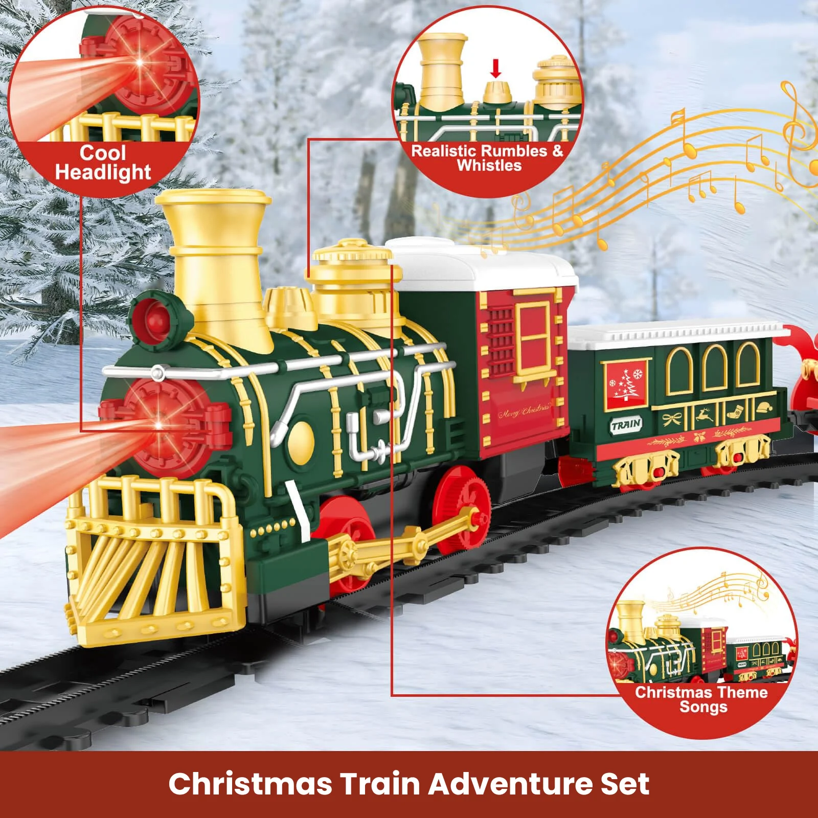 รถไฟคริสต์มาสชุดรถสําหรับของเล - Kids Toys Xmas บทวิจารณ์และราคา