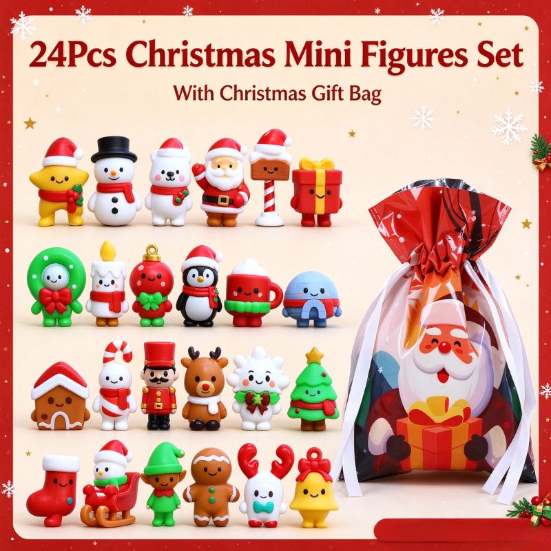 ชุดฟิกเกอร์จิ๋วคริสต์มาสแบบสุ่ - Kids Toys Xmas บทวิจารณ์และราคา