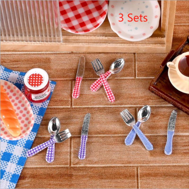 3 ชุด Dollhouse Miniature KITC - Kids Toys Kitchen Set บทวิจารณ์และราคา