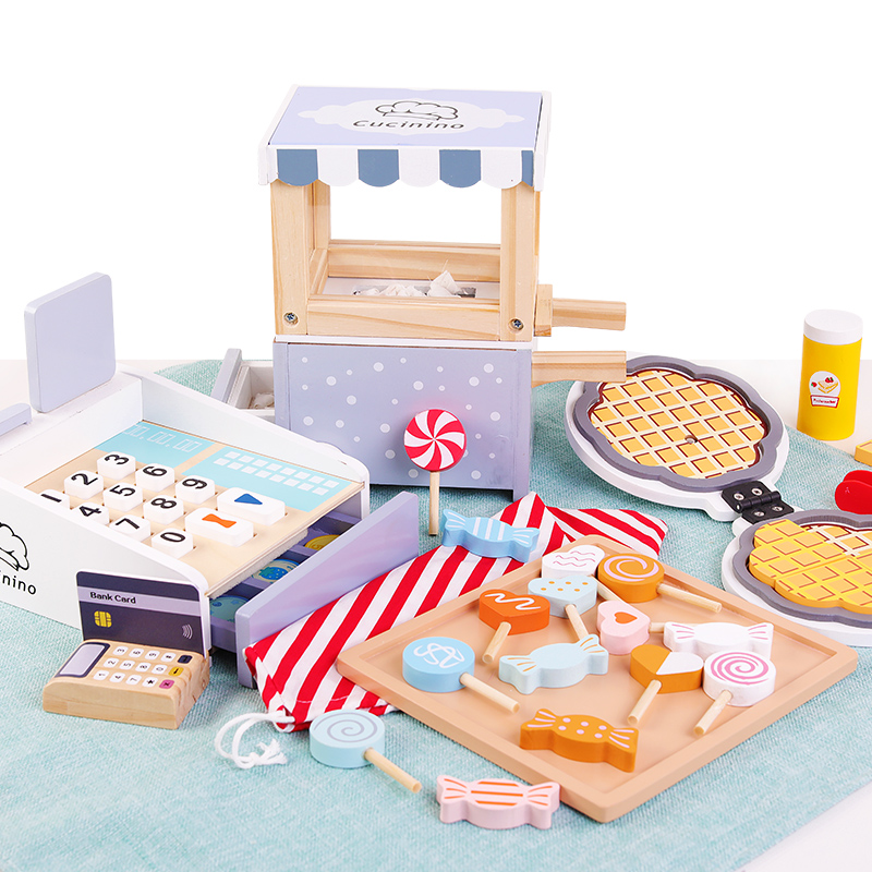 ชุดของเล่นเครื่องคิดเงินไม้สำห - Toy Cash Register บทวิจารณ์และราคา