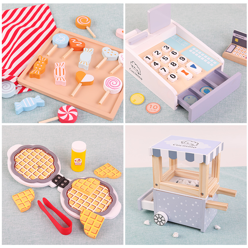 ชุดของเล่นเครื่องคิดเงินไม้สำห - Toy Cash Register บทวิจารณ์และราคา