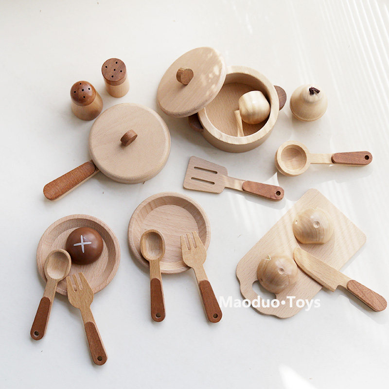 ชุดครัวไม้บีชสำหรับเด็กของเล่น - Kids Toys Kitchen Set บทวิจารณ์และราคา