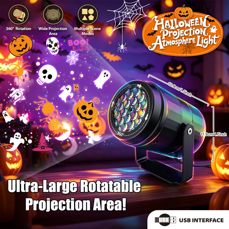 ไฟโปรเจคเตอร์ LED สำหรับฮาโลวี - Kids Yard Toys บทวิจารณ์และราคา