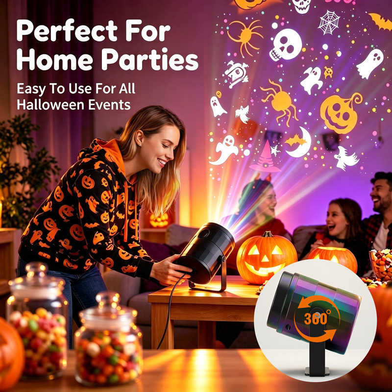 ไฟโปรเจคเตอร์ LED สำหรับฮาโลวี - Kids Yard Toys บทวิจารณ์และราคา