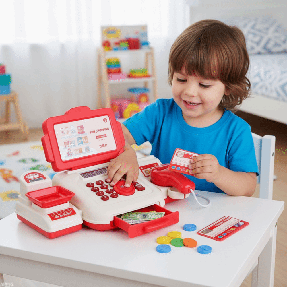 เครื่องจำลองการเล่นบทบาทสมมติ  - Toy Cash Register บทวิจารณ์และราคา