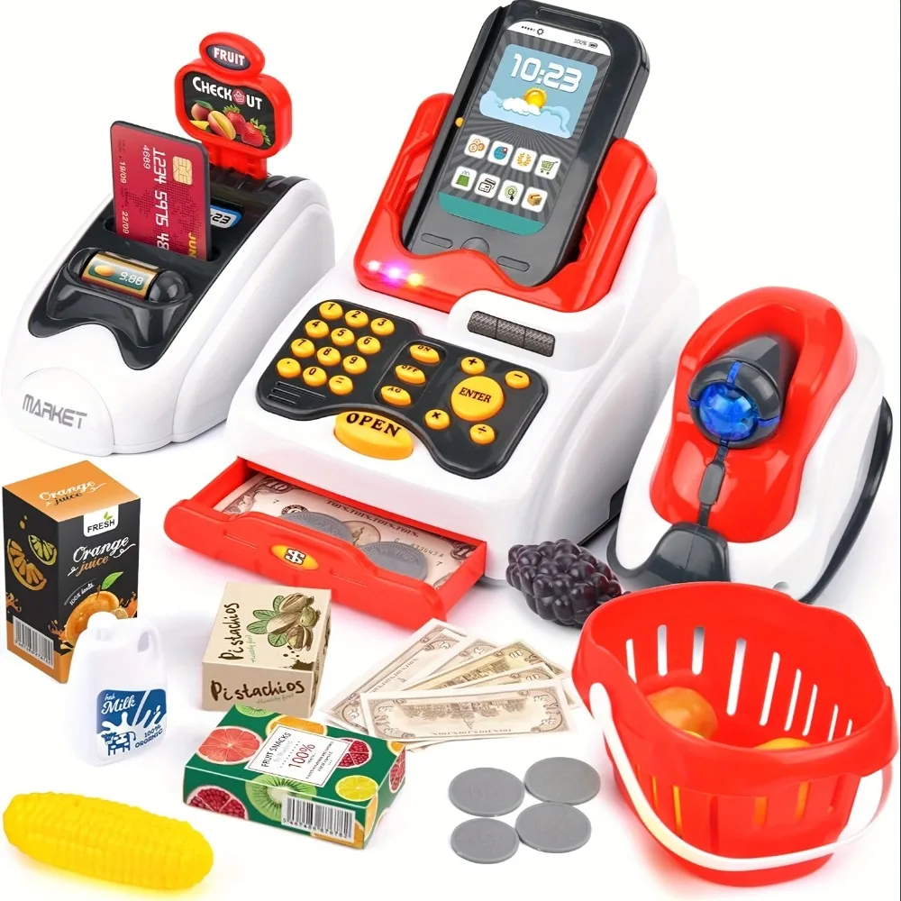 33 ชิ้นของเล่นลงทะเบียนเงินสดส - Toy Cash Register บทวิจารณ์และราคา